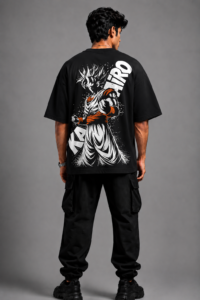 Hero Oversize T-Shirt anime graphic back