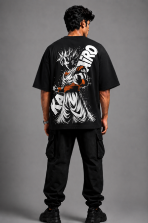 Hero Oversize T-Shirt anime graphic back